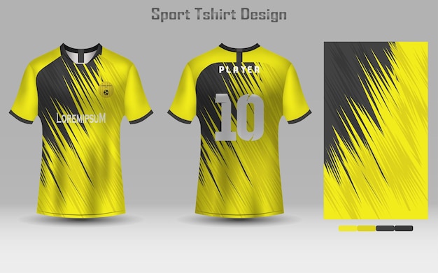 Abstrakcyjny szablon koszulki piłkarskiej Projekt koszulki sportowej