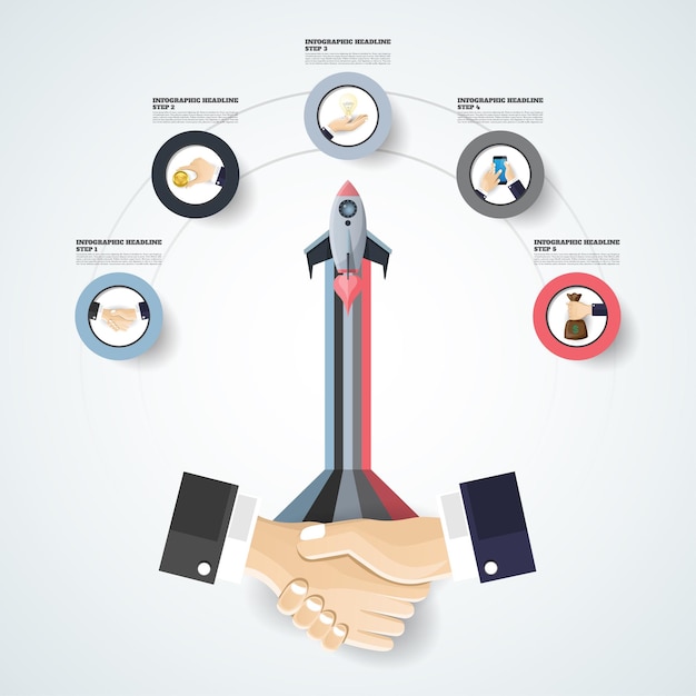 Abstrakcyjny Szablon Opcji Infografiki Ilustracja Wektorowa Może Być Używany Do Układu Przepływu Pracy