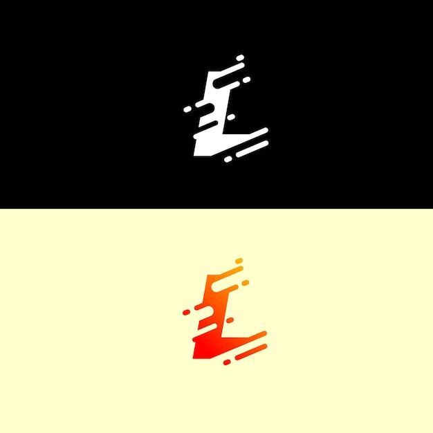 Plik wektorowy abstrakcyjny szablon projektu logo alfabetu dynamiczny wektor niezwykła czcionka szybka prędkość ognia