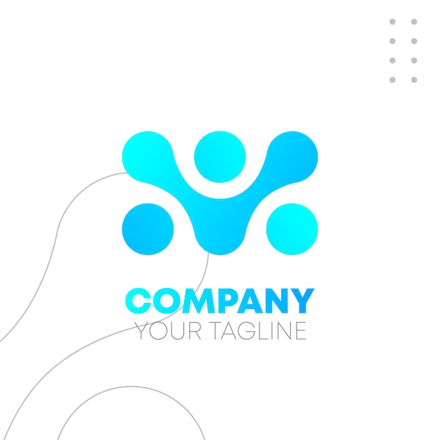 Plik wektorowy abstrakcyjny szablon projektu logo firmy technologicznej