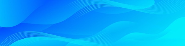 Abstrakcyjny wektor szablonu Blue Fluid Wave Banner