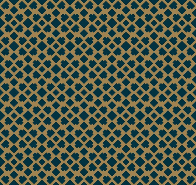 Abstrakcyjny wzór bez szwu Wektor bez szwu Powtarzający się ornament geometryczny luksusowy złoty kolor niebieski