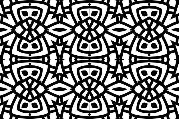 Abstrakcyjny wzór geometryczny. Bezszwowe tło wektor. Czarno-biały ornament.