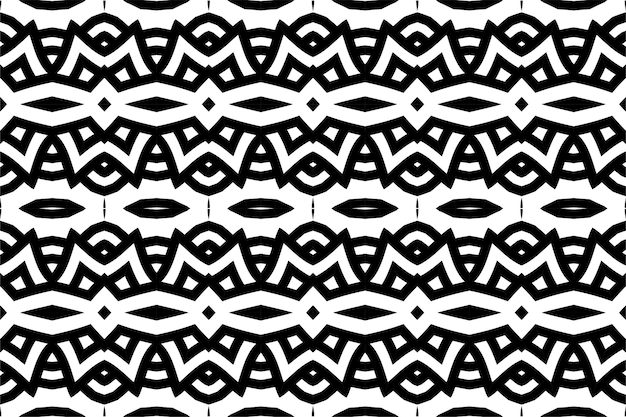 Abstrakcyjny wzór geometryczny. Bezszwowe tło wektor. Czarno-biały ornament.