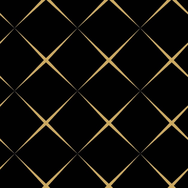 Abstrakcyjny wzór geometryczny z krzyżami, paskami, liniami, bezszwone tło, czarne i złote ozdoby
