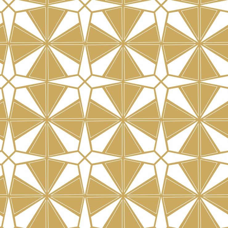 Wektor abstrakcyjny wzór geometryczny z kwadratami, paskami, liniami, bezszwowym tłem, białym i złotym ozdobem