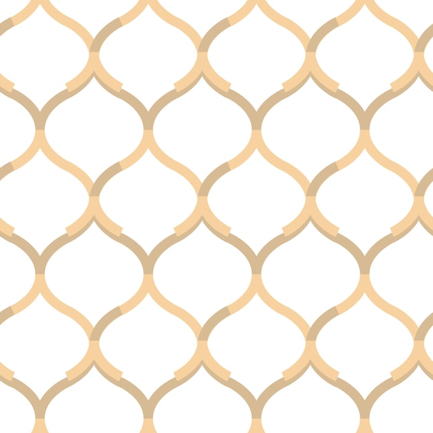 Abstrakcyjny wzór geometryczny złoto na białym tle. Bezszwowe ilustracje liniowe w stylu arabskim. Stylowa fraktalna tekstura. Wektor rysunek do wypełnienia tła, grawerowanie laserowe i cięcie.