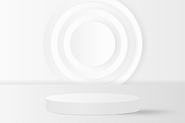 Abstrakt 3D biały tło podium Nowoczesny minimalistyczny makiet dla wyświetlania produktów