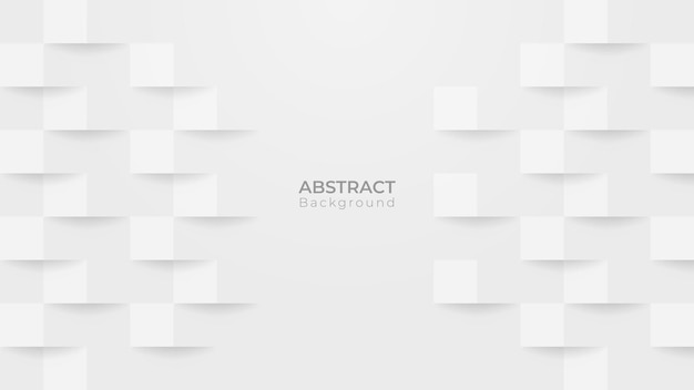 Abstrakt 3D nowoczesny kwadratowy wzór tła Biała i szara ilustracja wektorowa tekstury geometrycznej