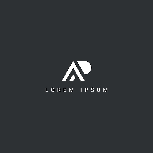 Abstrakt AR RA litery prosty styl projektowanie logo biznesowe szablon wektorowy