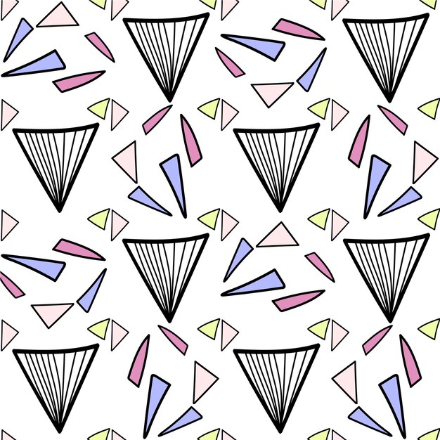 Abstrakt bezszwodowe wzory ręcznie rysowane elementy geometryczne