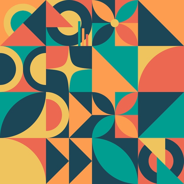 Abstrakt Geometryczny wzór tła Bauhaus