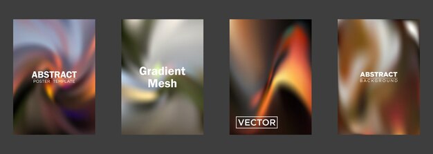 Abstrakt Gradient Mesh Backgrounds Poster Templates Vector Design
