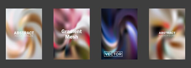 Abstrakt Gradient Mesh Backgrounds Poster Templates Vector Designs