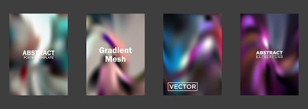 Abstrakt Gradient Mesh Tło Szablony plakatów Projekty wektorowe