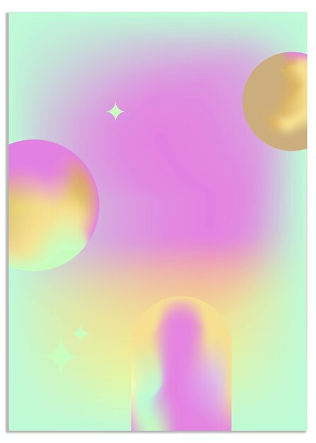 Abstrakt gradient Zestaw wektorów szablonu tła płynnego pokrycia