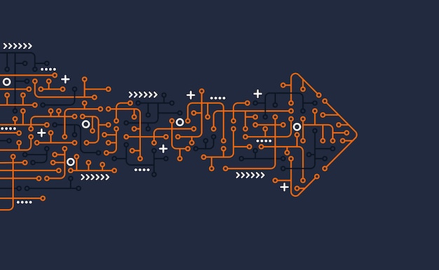 Abstrakt kierunek strzałki Temat technologii