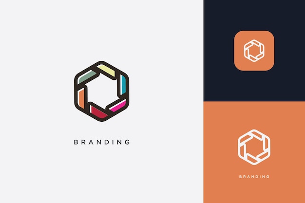 Abstrakt Logo marki aplikacji cyfrowej