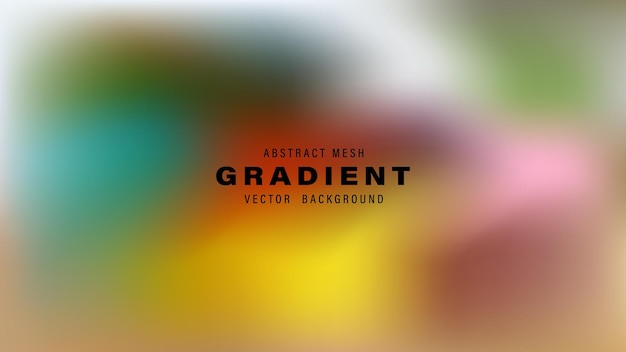 Abstrakt Mesh Gradient Vector Background Design Kolorowe rozmyte