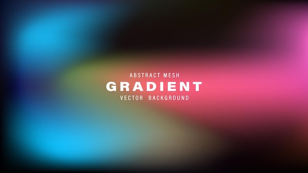 Abstrakt Mesh Gradient Vector Background Design Template Kolorowe rozmyte