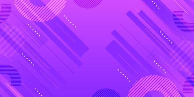 Abstrakt Modern Purple Gradient Background z geometrycznymi kształtami Vibrant Creative Banner lub Cover Vector Design