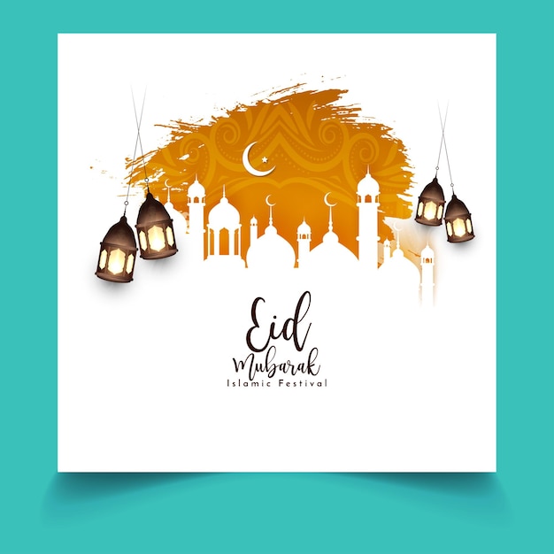 Abstrakt piękny Eid Mubarak religijne tło