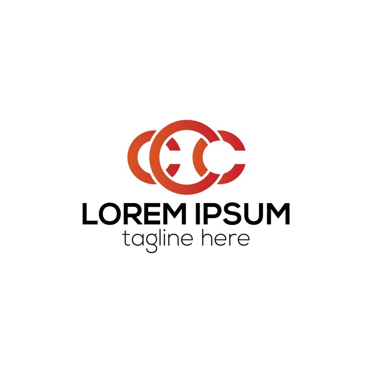 Wektor abstrakt początkowy monogram szablon logo litery ccc