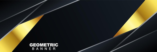 Abstrakt projekt szerokiego banera BLACK