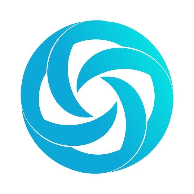 Abstrakt Swirl Direction logo ikona ilustracja wektorowa