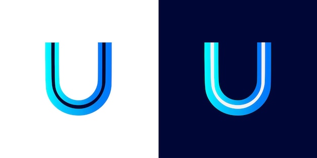 Plik wektorowy abstrakt u wordmark starożytny projekt logo