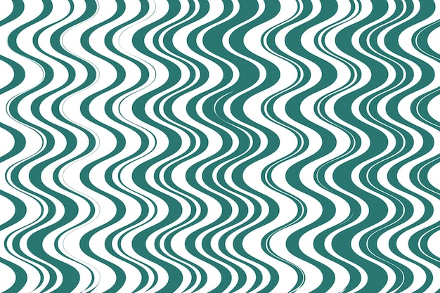 Abstrakt Wavy Line Pattern z płynnym i organicznym przepływem Teal i białym Wavy Pattern