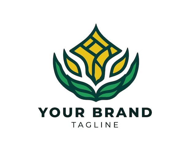 Plik wektorowy abstrakt żółto-zielony logo