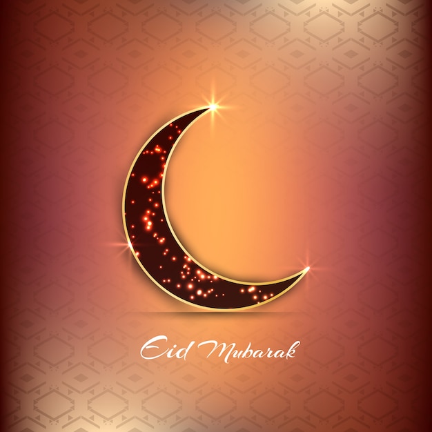 Abstrakta Eid Mubarak Religijny Tło Z Półksiężyc Księżyc