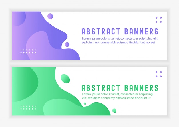 Abtsract Liquid Banners Landsape