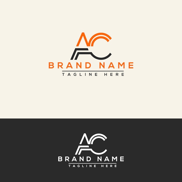 Plik wektorowy ac logo szablon projektu grafiki wektorowej element marki