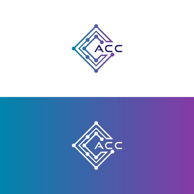 Accenture logo początkowe - ikona projektowania logo dla technologii Digital Tech Business Accenture Logo