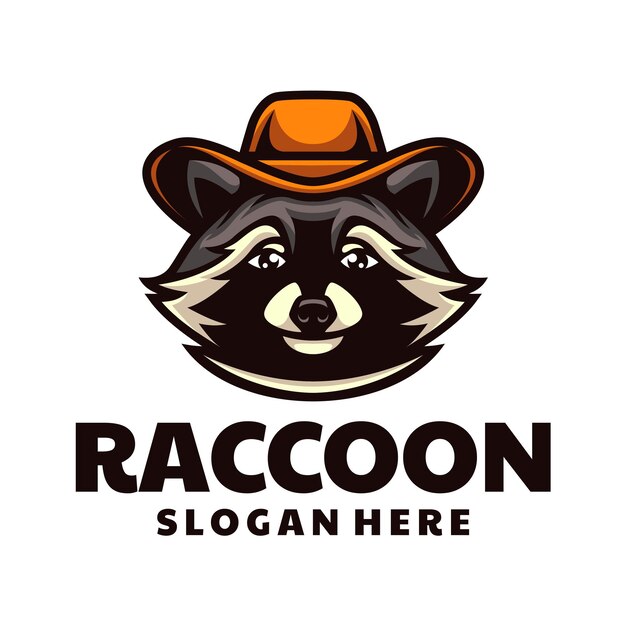 Plik wektorowy acoon ma na sobie logo maskotki kowbojskiego kapelusza
