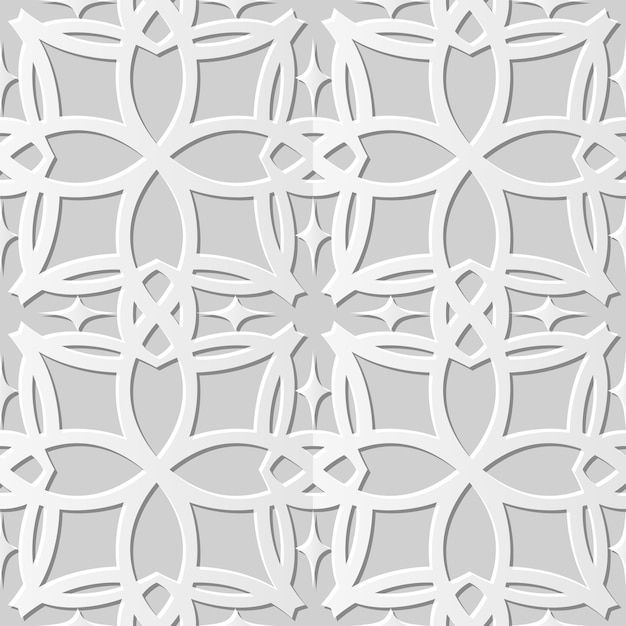 Adamaszek Seamless Pattern Grafika 3d Papieru Krzywa Krzyż Geometrii