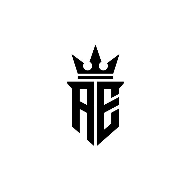 Ae Monogram Logo Projekt List Tekst Nazwa Symbol Monochromatyczny Logotyp Alfabet Znak Proste Logo