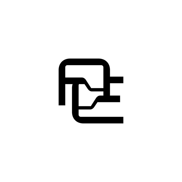 Wektor ae monogram logo projekt list tekst nazwa symbol monochromatyczny logotyp alfabet znak proste logo