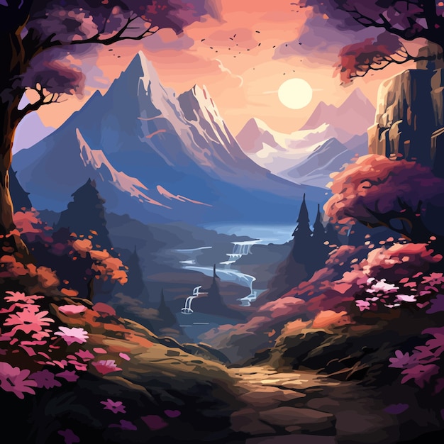 Plik wektorowy aesthetic nature illustration background