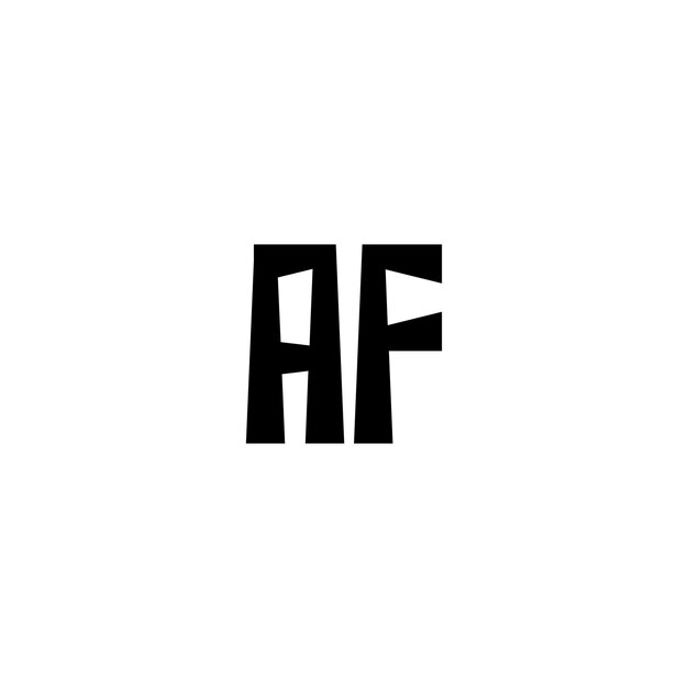 AF Monogram Logo Design list tekst nazwa symbol monochromatyczne logotyp alfabet znak proste logo