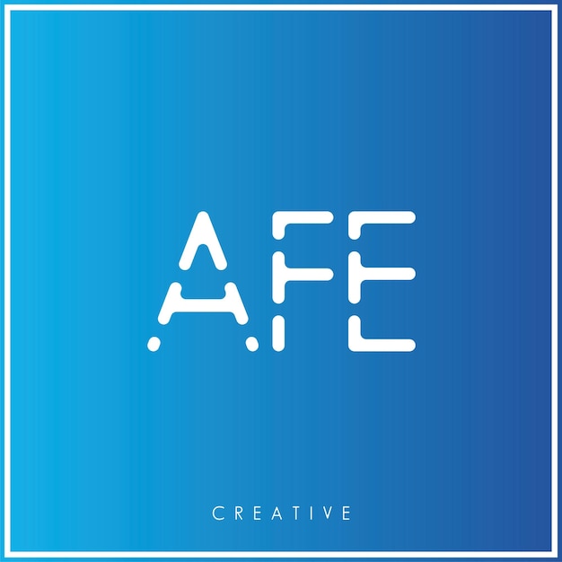 Afe Creative Vector Latter Logo Design Minimal Latter Logo Premium Wektor Ilustracja Monogram