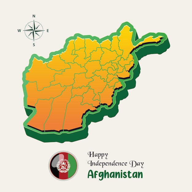 Afganistan Mapa 3d Zdjęcie Wektorowe I Obraz