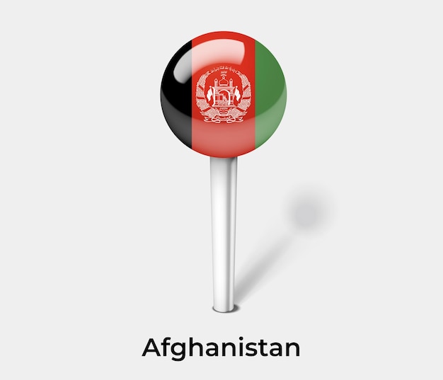 Afganistan Pinezka Do Ilustracji Wektorowych Mapy
