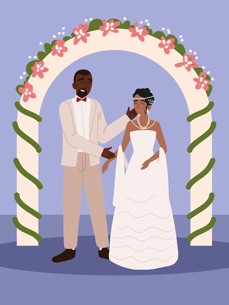 Afro-amerykańska Para ślubna!