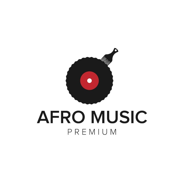 Afro Muzyka Logo Ikona Wektor Szablon