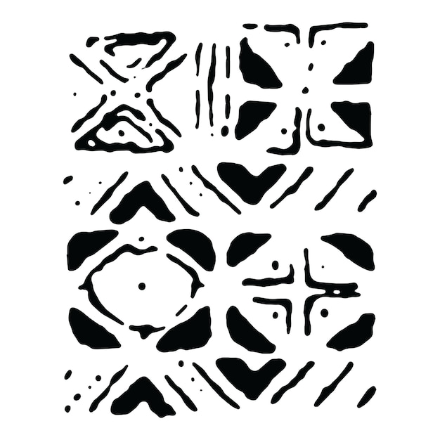 Afrykański folklor Symbol ilustracji wektorowych Tribal Design w wysokiej jakości formacie EPS