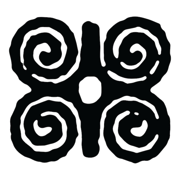 Afrykański Folklor Symbol Ilustracji Wektorowych Tribal Design W Wysokiej Jakości Formacie Eps