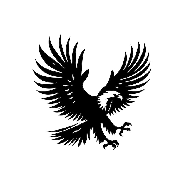 Afrykański orzeł rybny nowoczesny minimalistyczny wektorowy projekt w stylu sylwetki